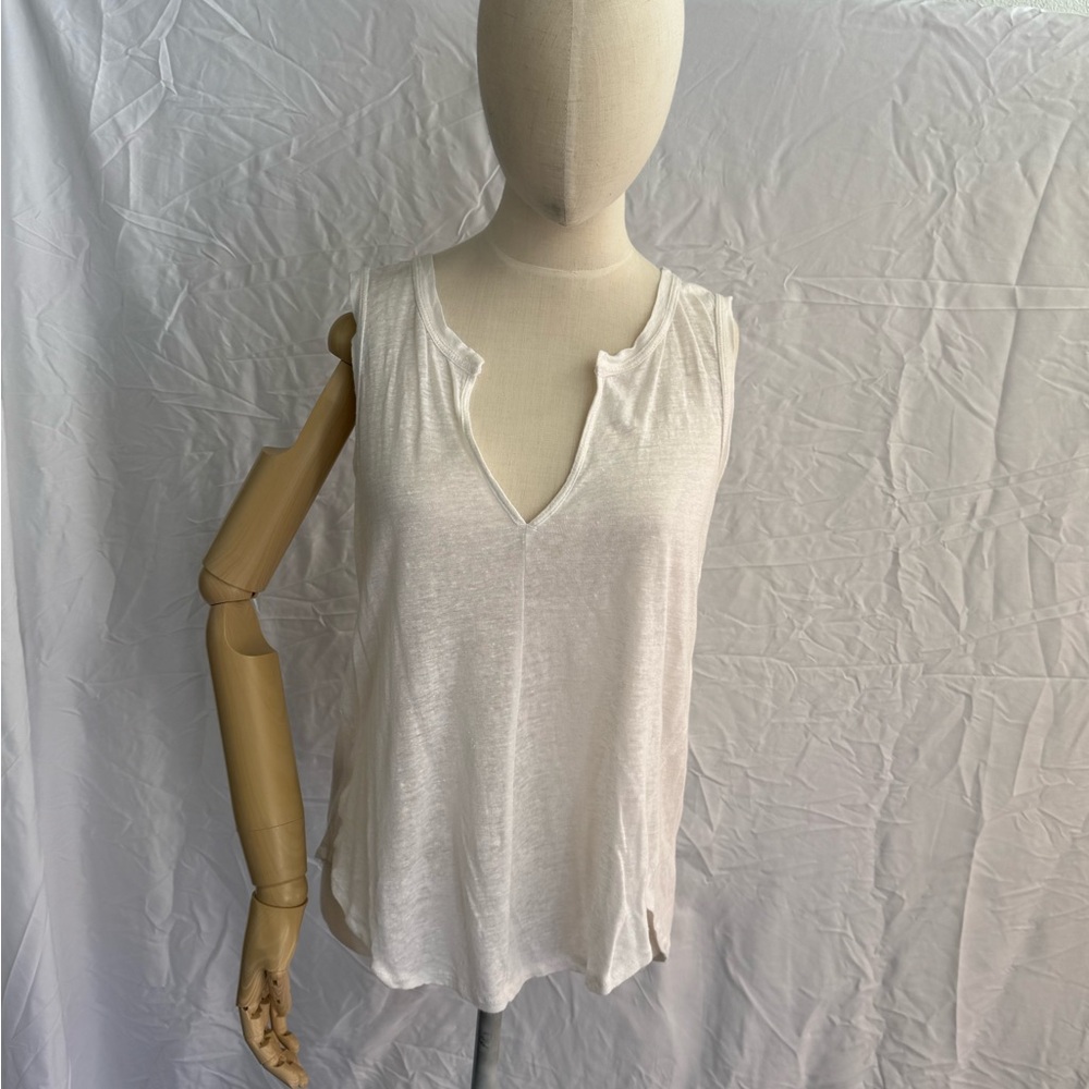 Madewell White Linen Tank Top - Size S